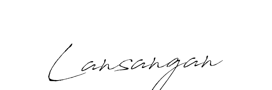 Make a beautiful signature design for name Lansangan. With this signature (Antro_Vectra) style, you can create a handwritten signature for free. Lansangan signature style 6 images and pictures png