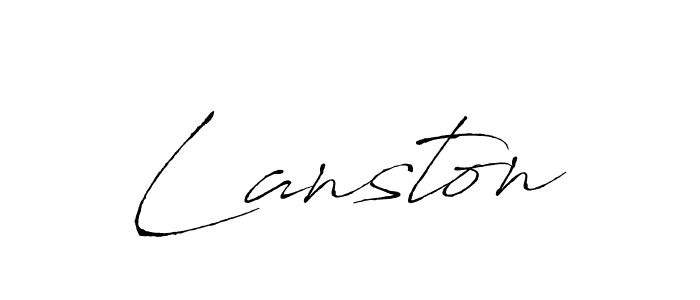 Design your own signature with our free online signature maker. With this signature software, you can create a handwritten (Antro_Vectra) signature for name Lanston. Lanston signature style 6 images and pictures png