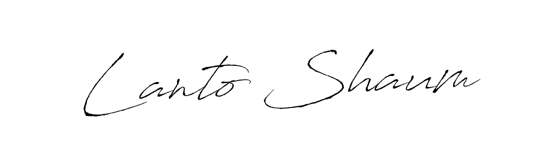 Once you've used our free online signature maker to create your best signature Antro_Vectra style, it's time to enjoy all of the benefits that Lanto Shaum name signing documents. Lanto Shaum signature style 6 images and pictures png