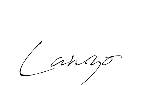 Use a signature maker to create a handwritten signature online. With this signature software, you can design (Antro_Vectra) your own signature for name Lanzo. Lanzo signature style 6 images and pictures png