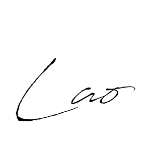 Design your own signature with our free online signature maker. With this signature software, you can create a handwritten (Antro_Vectra) signature for name Lao. Lao signature style 6 images and pictures png