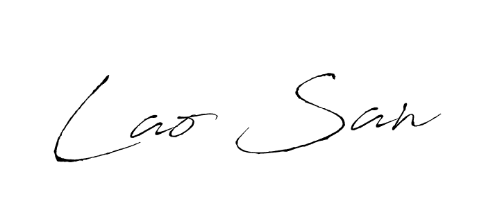 Lao San stylish signature style. Best Handwritten Sign (Antro_Vectra) for my name. Handwritten Signature Collection Ideas for my name Lao San. Lao San signature style 6 images and pictures png
