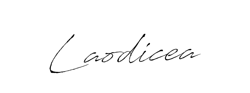 Create a beautiful signature design for name Laodicea. With this signature (Antro_Vectra) fonts, you can make a handwritten signature for free. Laodicea signature style 6 images and pictures png