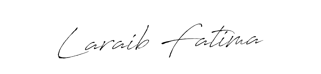 Make a beautiful signature design for name Laraib Fatima. With this signature (Antro_Vectra) style, you can create a handwritten signature for free. Laraib Fatima signature style 6 images and pictures png