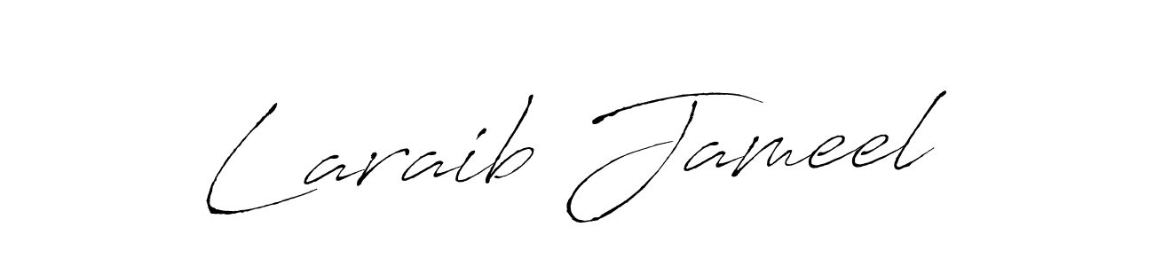 You should practise on your own different ways (Antro_Vectra) to write your name (Laraib Jameel) in signature. don't let someone else do it for you. Laraib Jameel signature style 6 images and pictures png