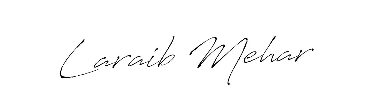 Design your own signature with our free online signature maker. With this signature software, you can create a handwritten (Antro_Vectra) signature for name Laraib Mehar. Laraib Mehar signature style 6 images and pictures png