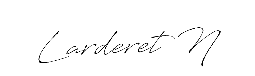 Make a beautiful signature design for name Larderet N. With this signature (Antro_Vectra) style, you can create a handwritten signature for free. Larderet N signature style 6 images and pictures png