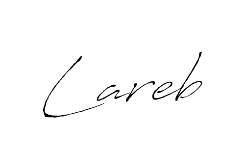 Use a signature maker to create a handwritten signature online. With this signature software, you can design (Antro_Vectra) your own signature for name Lareb. Lareb signature style 6 images and pictures png