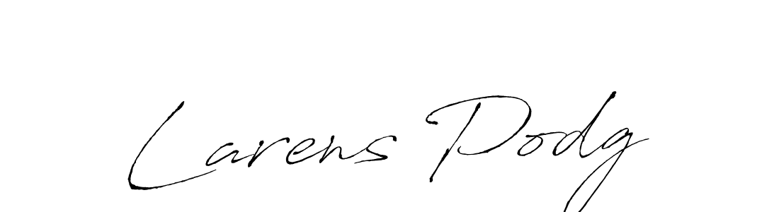 How to make Larens Podg name signature. Use Antro_Vectra style for creating short signs online. This is the latest handwritten sign. Larens Podg signature style 6 images and pictures png