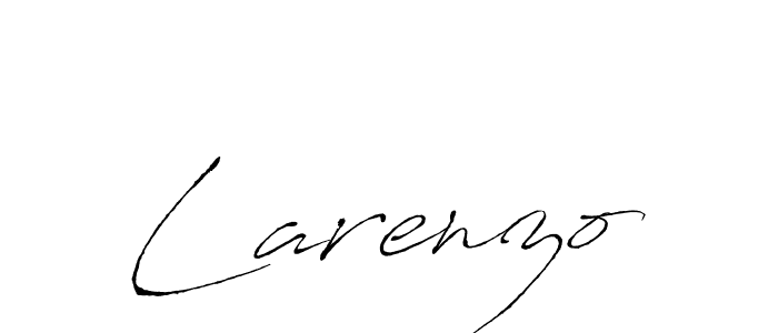 Make a beautiful signature design for name Larenzo. With this signature (Antro_Vectra) style, you can create a handwritten signature for free. Larenzo signature style 6 images and pictures png