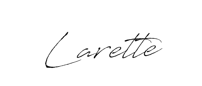 Create a beautiful signature design for name Larette. With this signature (Antro_Vectra) fonts, you can make a handwritten signature for free. Larette signature style 6 images and pictures png