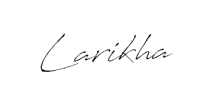 The best way (Antro_Vectra) to make a short signature is to pick only two or three words in your name. The name Larikha include a total of six letters. For converting this name. Larikha signature style 6 images and pictures png
