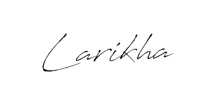 The best way (Antro_Vectra) to make a short signature is to pick only two or three words in your name. The name Larikha include a total of six letters. For converting this name. Larikha signature style 6 images and pictures png