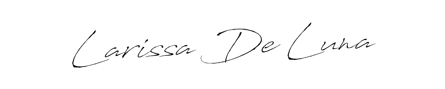 You should practise on your own different ways (Antro_Vectra) to write your name (Larissa De Luna) in signature. don't let someone else do it for you. Larissa De Luna signature style 6 images and pictures png