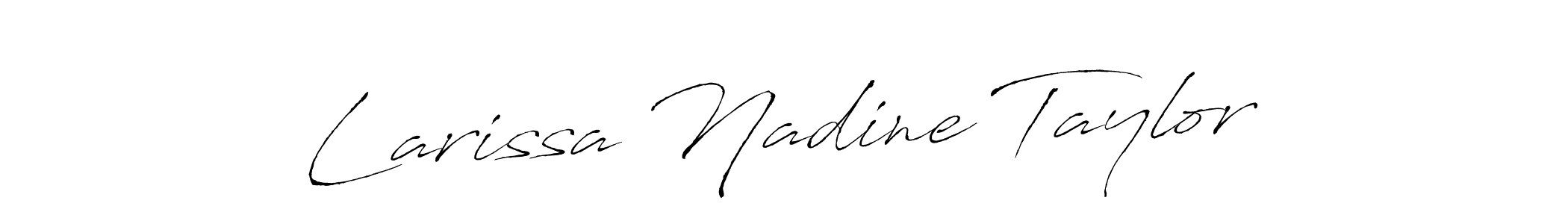 Similarly Antro_Vectra is the best handwritten signature design. Signature creator online .You can use it as an online autograph creator for name Larissa Nadine Taylor. Larissa Nadine Taylor signature style 6 images and pictures png
