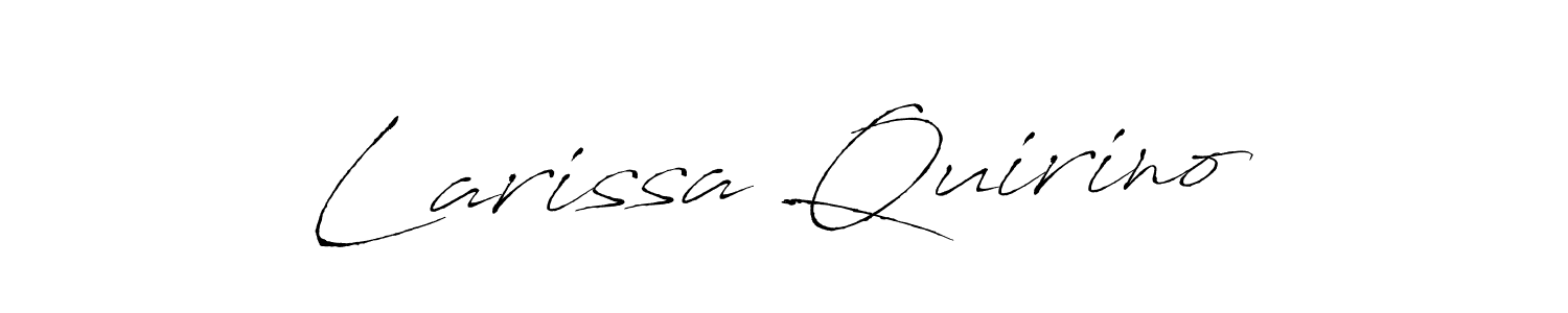 Create a beautiful signature design for name Larissa Quirino. With this signature (Antro_Vectra) fonts, you can make a handwritten signature for free. Larissa Quirino signature style 6 images and pictures png