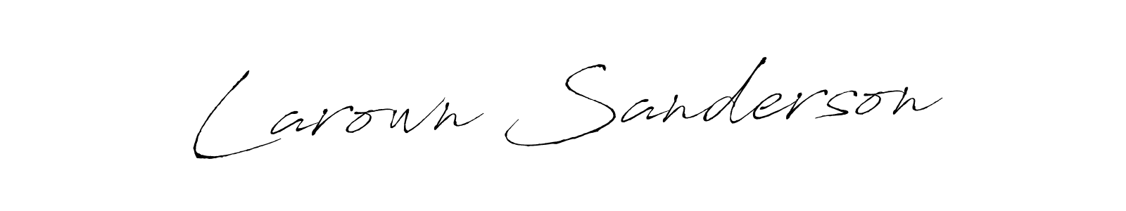 It looks lik you need a new signature style for name Larown Sanderson. Design unique handwritten (Antro_Vectra) signature with our free signature maker in just a few clicks. Larown Sanderson signature style 6 images and pictures png