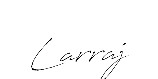 How to make Larraj name signature. Use Antro_Vectra style for creating short signs online. This is the latest handwritten sign. Larraj signature style 6 images and pictures png