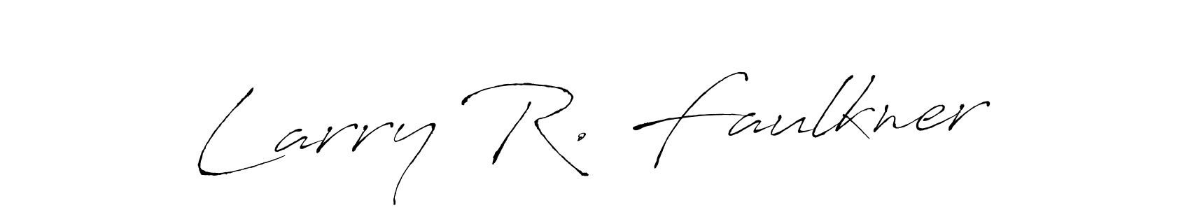 How to make Larry R. Faulkner name signature. Use Antro_Vectra style for creating short signs online. This is the latest handwritten sign. Larry R. Faulkner signature style 6 images and pictures png