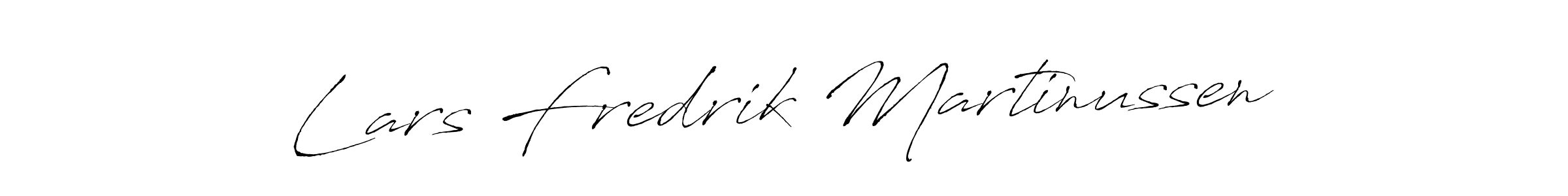 How to make Lars Fredrik Martinussen name signature. Use Antro_Vectra style for creating short signs online. This is the latest handwritten sign. Lars Fredrik Martinussen signature style 6 images and pictures png