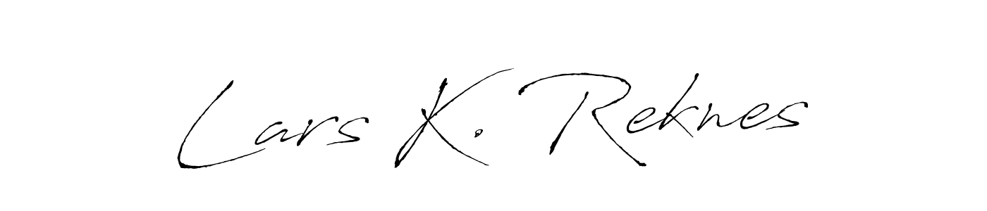 You should practise on your own different ways (Antro_Vectra) to write your name (Lars K. Reknes) in signature. don't let someone else do it for you. Lars K. Reknes signature style 6 images and pictures png