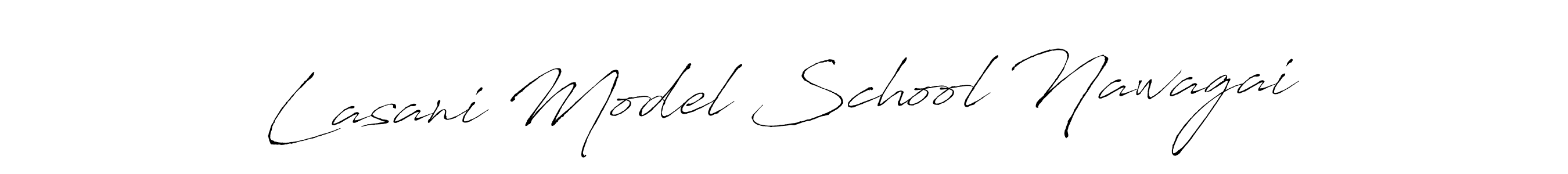 Make a beautiful signature design for name Lasani Model School Nawagai. With this signature (Antro_Vectra) style, you can create a handwritten signature for free. Lasani Model School Nawagai signature style 6 images and pictures png