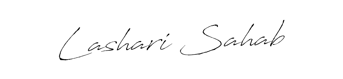 How to make Lashari Sahab name signature. Use Antro_Vectra style for creating short signs online. This is the latest handwritten sign. Lashari Sahab signature style 6 images and pictures png