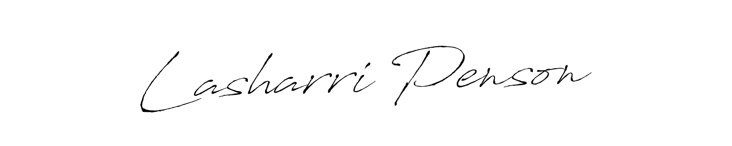 Create a beautiful signature design for name Lasharri Penson. With this signature (Antro_Vectra) fonts, you can make a handwritten signature for free. Lasharri Penson signature style 6 images and pictures png