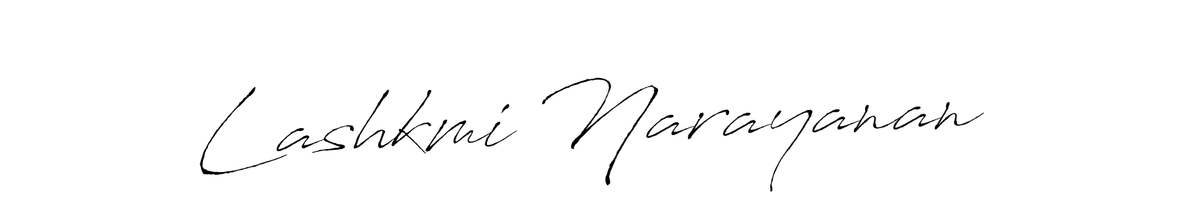 You should practise on your own different ways (Antro_Vectra) to write your name (Lashkmi Narayanan) in signature. don't let someone else do it for you. Lashkmi Narayanan signature style 6 images and pictures png