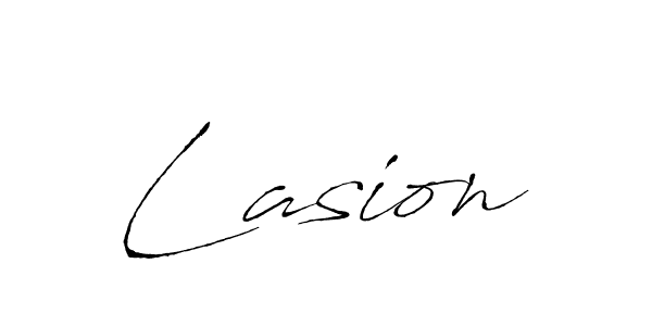 Antro_Vectra is a professional signature style that is perfect for those who want to add a touch of class to their signature. It is also a great choice for those who want to make their signature more unique. Get Lasion name to fancy signature for free. Lasion signature style 6 images and pictures png