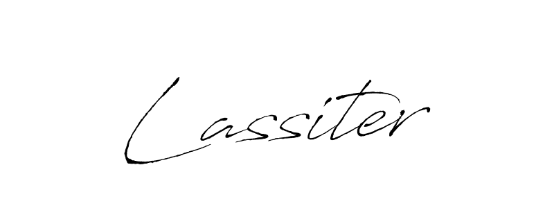 Use a signature maker to create a handwritten signature online. With this signature software, you can design (Antro_Vectra) your own signature for name Lassiter. Lassiter signature style 6 images and pictures png