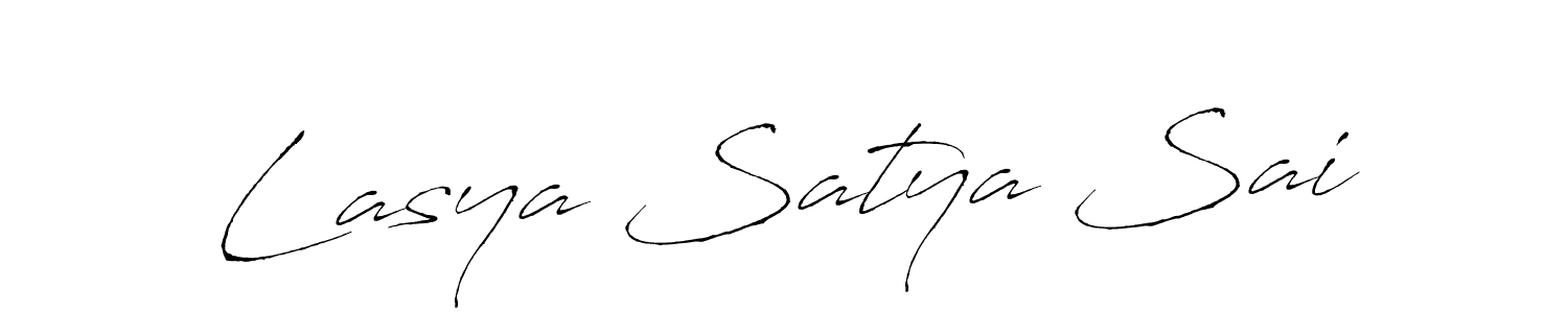 Create a beautiful signature design for name Lasya Satya Sai. With this signature (Antro_Vectra) fonts, you can make a handwritten signature for free. Lasya Satya Sai signature style 6 images and pictures png