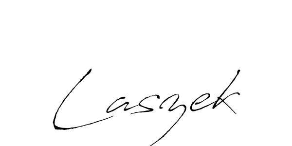 Design your own signature with our free online signature maker. With this signature software, you can create a handwritten (Antro_Vectra) signature for name Laszek. Laszek signature style 6 images and pictures png