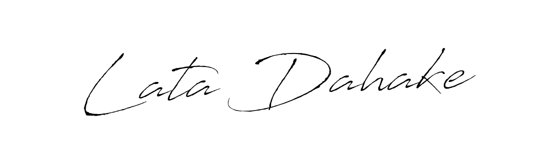 Also we have Lata Dahake name is the best signature style. Create professional handwritten signature collection using Antro_Vectra autograph style. Lata Dahake signature style 6 images and pictures png