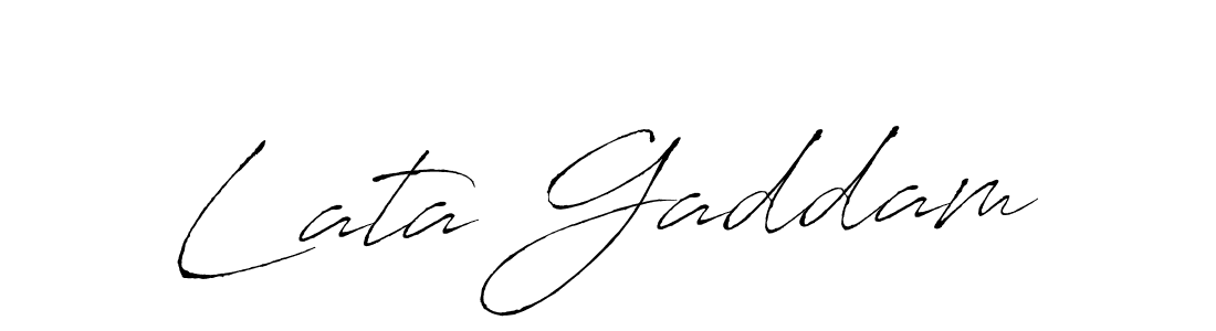 Make a beautiful signature design for name Lata Gaddam. With this signature (Antro_Vectra) style, you can create a handwritten signature for free. Lata Gaddam signature style 6 images and pictures png