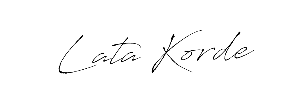 Use a signature maker to create a handwritten signature online. With this signature software, you can design (Antro_Vectra) your own signature for name Lata Korde. Lata Korde signature style 6 images and pictures png
