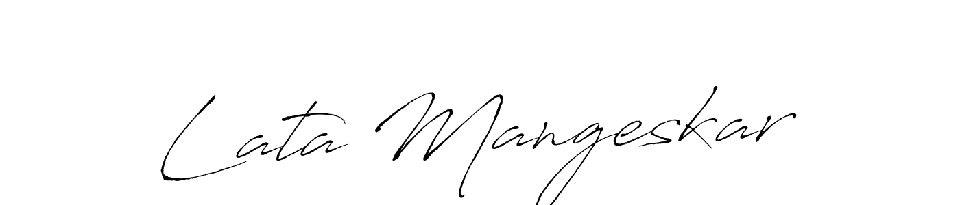 Lata Mangeskar stylish signature style. Best Handwritten Sign (Antro_Vectra) for my name. Handwritten Signature Collection Ideas for my name Lata Mangeskar. Lata Mangeskar signature style 6 images and pictures png