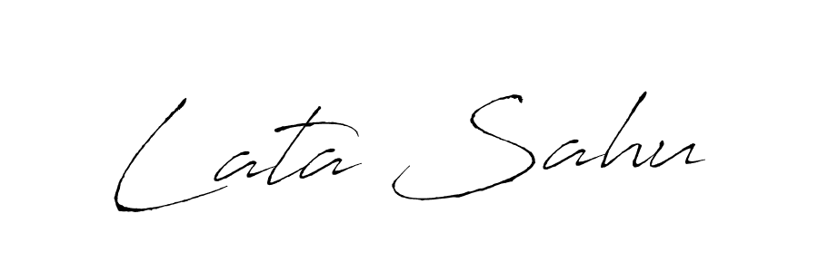 How to make Lata Sahu signature? Antro_Vectra is a professional autograph style. Create handwritten signature for Lata Sahu name. Lata Sahu signature style 6 images and pictures png