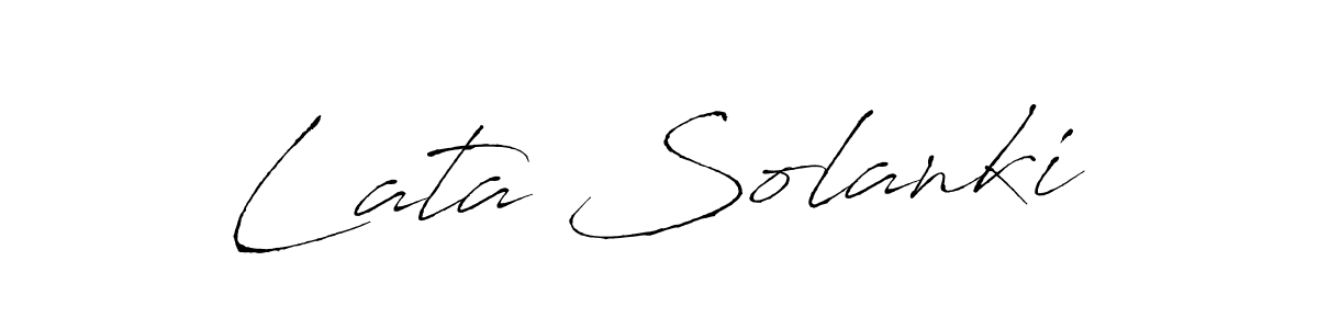 Make a beautiful signature design for name Lata Solanki. With this signature (Antro_Vectra) style, you can create a handwritten signature for free. Lata Solanki signature style 6 images and pictures png