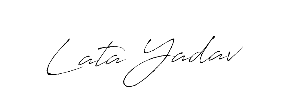 Design your own signature with our free online signature maker. With this signature software, you can create a handwritten (Antro_Vectra) signature for name Lata Yadav. Lata Yadav signature style 6 images and pictures png