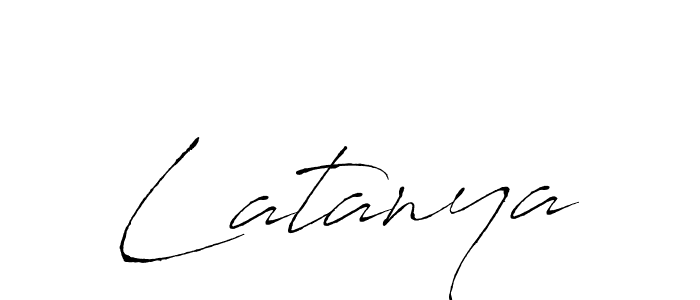 Design your own signature with our free online signature maker. With this signature software, you can create a handwritten (Antro_Vectra) signature for name Latanya. Latanya signature style 6 images and pictures png