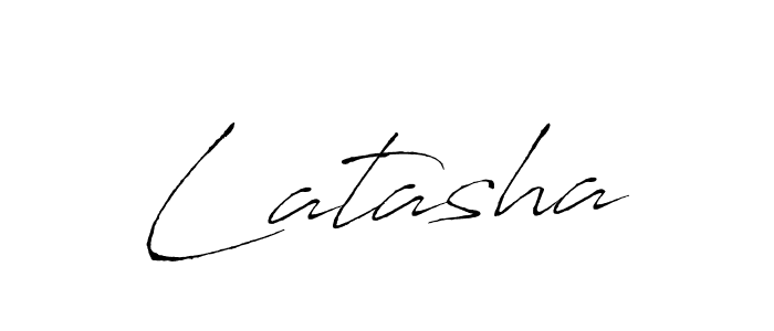 Design your own signature with our free online signature maker. With this signature software, you can create a handwritten (Antro_Vectra) signature for name Latasha. Latasha signature style 6 images and pictures png