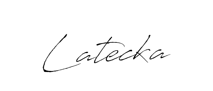 Make a beautiful signature design for name Latecka. With this signature (Antro_Vectra) style, you can create a handwritten signature for free. Latecka signature style 6 images and pictures png