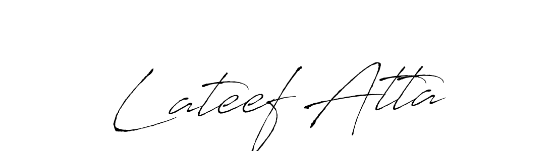Make a beautiful signature design for name Lateef Atta. With this signature (Antro_Vectra) style, you can create a handwritten signature for free. Lateef Atta signature style 6 images and pictures png