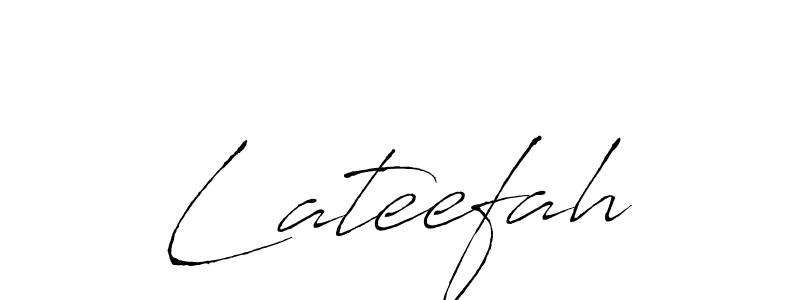 Design your own signature with our free online signature maker. With this signature software, you can create a handwritten (Antro_Vectra) signature for name Lateefah. Lateefah signature style 6 images and pictures png