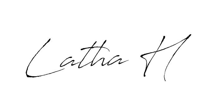 Create a beautiful signature design for name Latha H. With this signature (Antro_Vectra) fonts, you can make a handwritten signature for free. Latha H signature style 6 images and pictures png