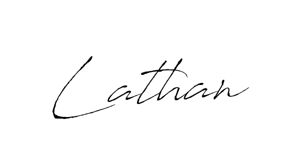 Use a signature maker to create a handwritten signature online. With this signature software, you can design (Antro_Vectra) your own signature for name Lathan. Lathan signature style 6 images and pictures png