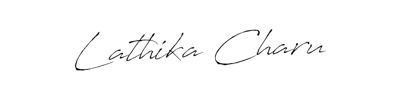 How to make Lathika Charu signature? Antro_Vectra is a professional autograph style. Create handwritten signature for Lathika Charu name. Lathika Charu signature style 6 images and pictures png