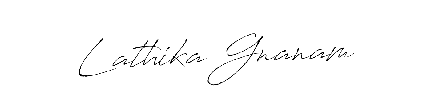 How to make Lathika Gnanam name signature. Use Antro_Vectra style for creating short signs online. This is the latest handwritten sign. Lathika Gnanam signature style 6 images and pictures png