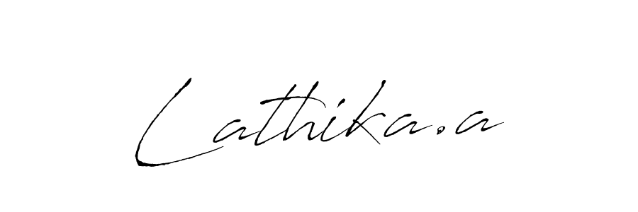 Use a signature maker to create a handwritten signature online. With this signature software, you can design (Antro_Vectra) your own signature for name Lathika.a. Lathika.a signature style 6 images and pictures png